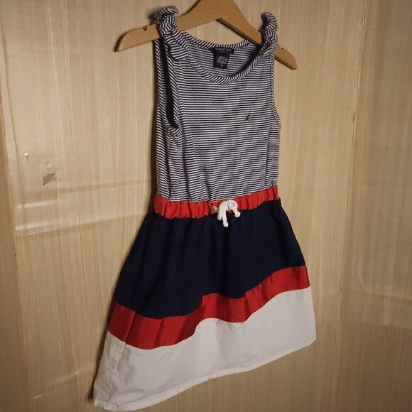 Nautica Girls Sleeveless Americana Dress 5 - Picture 3 of 5